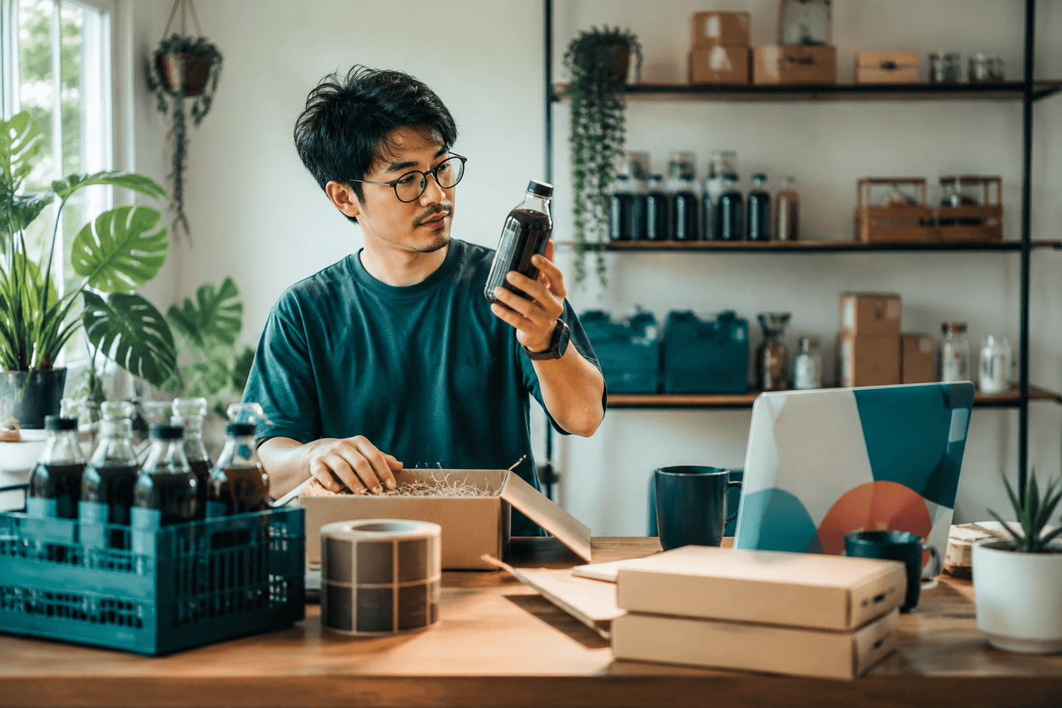 A solo maker preparing a small-batch product launch